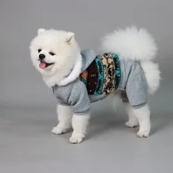 Pijama con capucha para perros pequeños y cachorros – Mono invierno