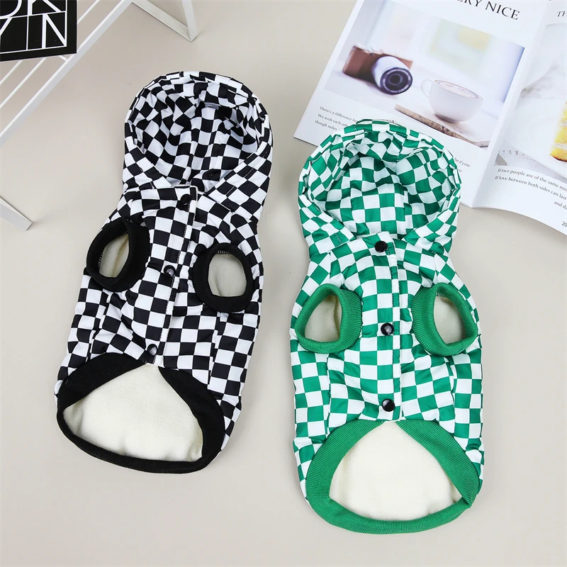 Chaqueta cálida con capucha de algodón para mascotas, abrigo para perros pequeños y medianos, ropa para Bulldog Francés, Pug, traje para Chihuahua, traje para cachorro y gato - imagen 5