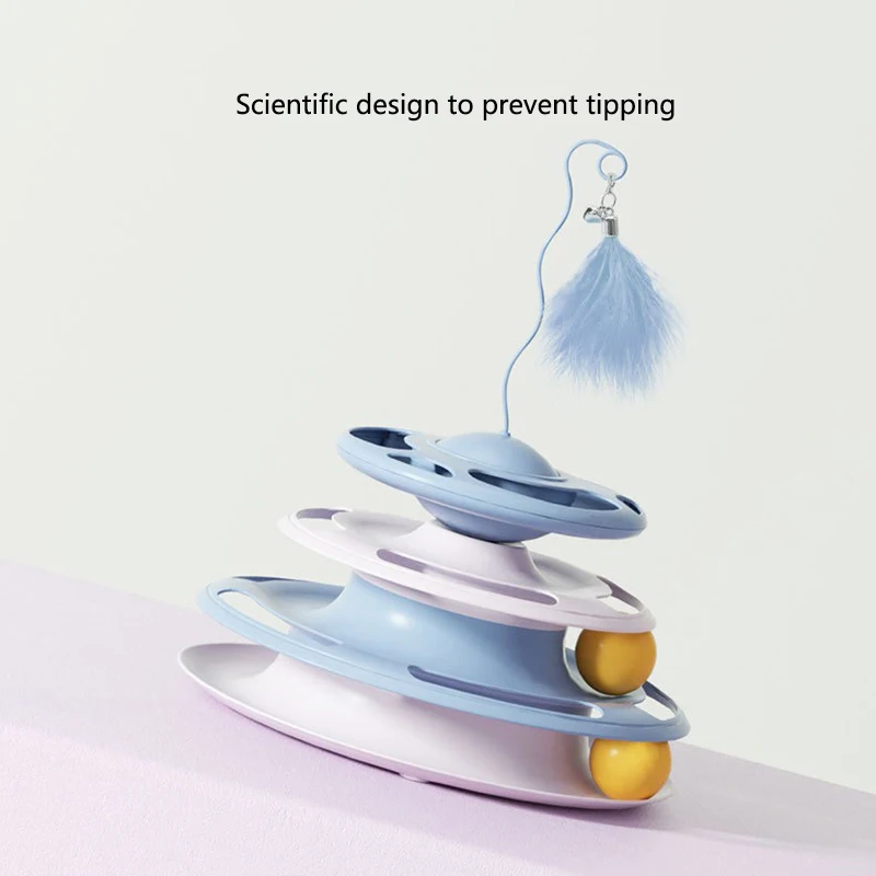 Juguete para gatos, autoplassico y alivio del aburrimiento, plato giratorio para gatos, platillo volador personalizado creativo, alimentador, plato giratorio para gatos, palo divertido para gatos - imagen 4
