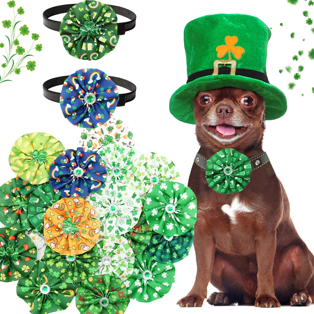 Corbata moño perro pequeño para San Patricio