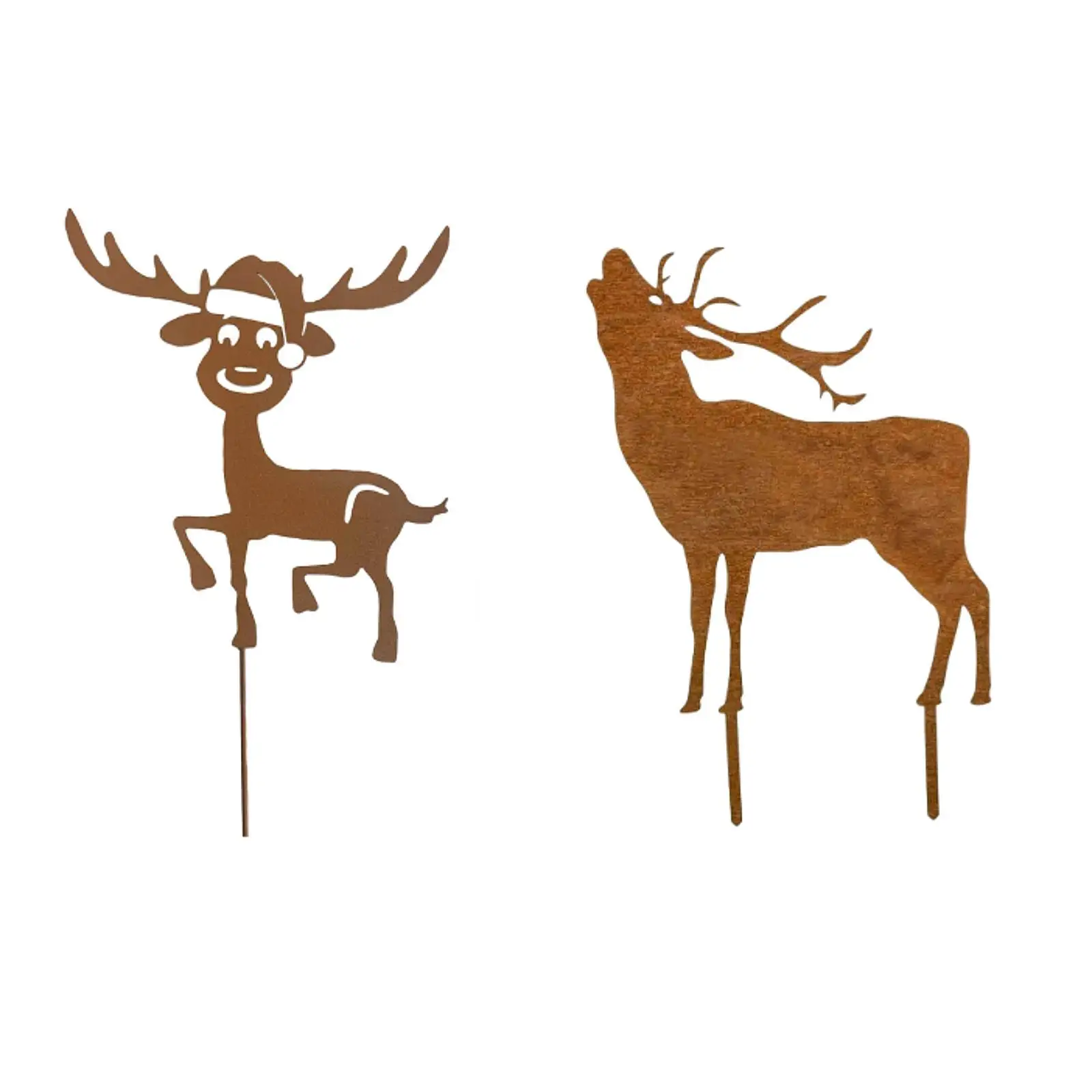 Garden Stake Statue,Decorative,Waterproof,Reindeer Metal Silhouette Christmas Decoration Yard Sign for Courtyard Xmas Pathway