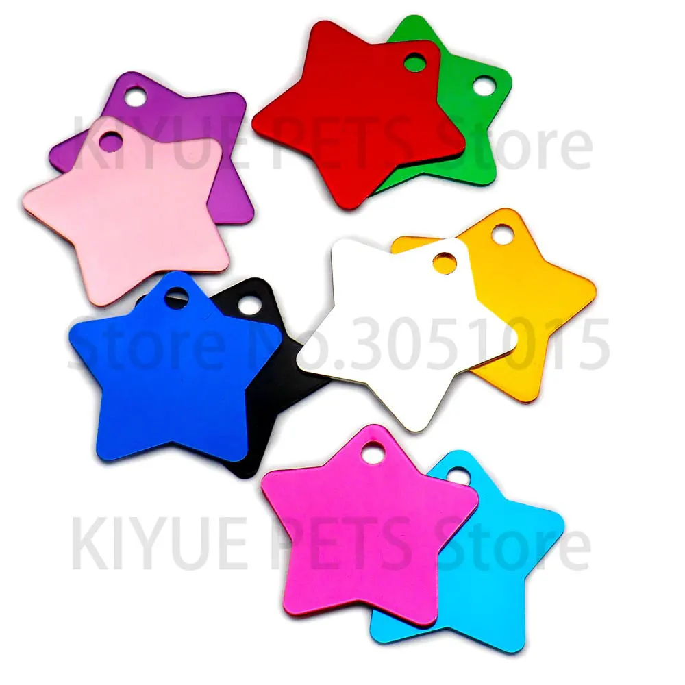 Placa de identificación de aluminio para perro, placa personalizada con grabado personalizado, colgante de Collar, 100 unidades, venta al por mayor - imagen 5