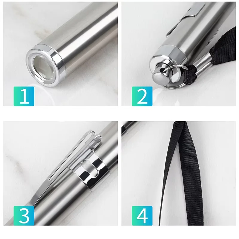 Luz blanca de acero inoxidable, luz de observación de incubación de mascotas, fuente de luz de viaje nocturno, fácil de llevar, batería reemplazable - imagen 5