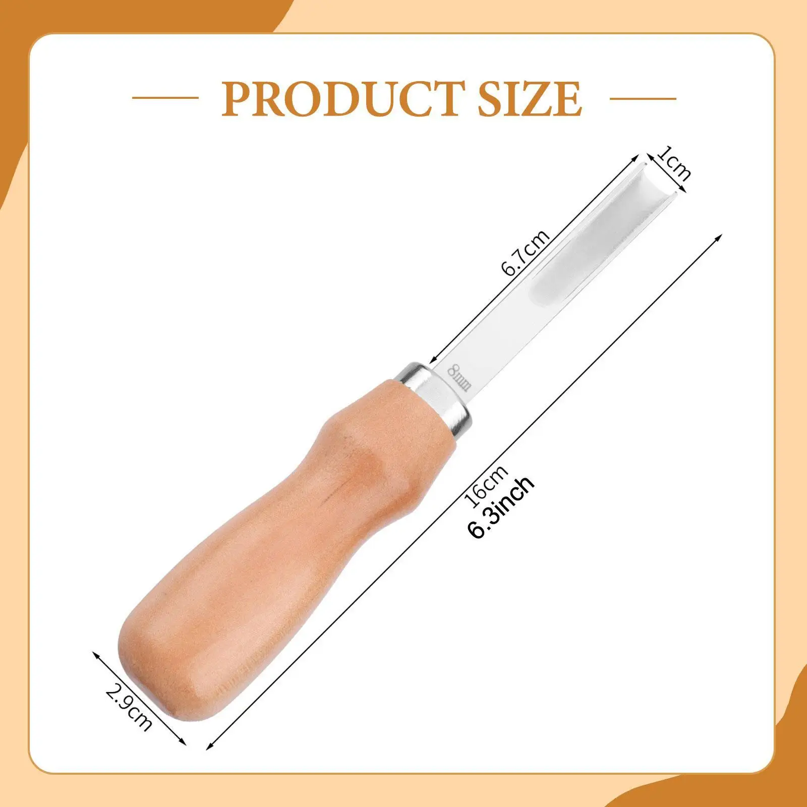 Edge Skiving Beveler with Ergonomic Handle for Leather Thinning Cutting