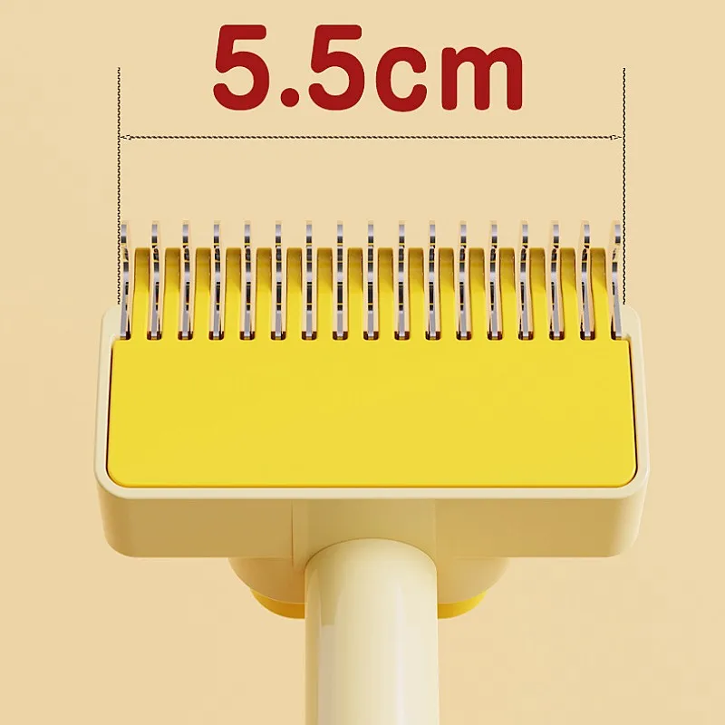 Peine para perros, cuchillo, cepillo para perros, peines de un botón, removedor de pelo para mascotas, cuchillo de acero inoxidable, peines para el cuidado de perros, cepillo autolimpiante para gatos - imagen 4
