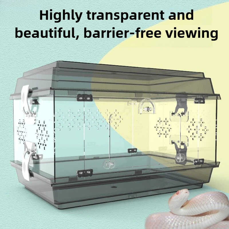 Perrera de lagarto acrílica, tanque de tortuga de araña transparente, jaula de cría de reptiles, terrario de serpientes, jaulas de cultivo de lagarto, productos para mascotas - imagen 2