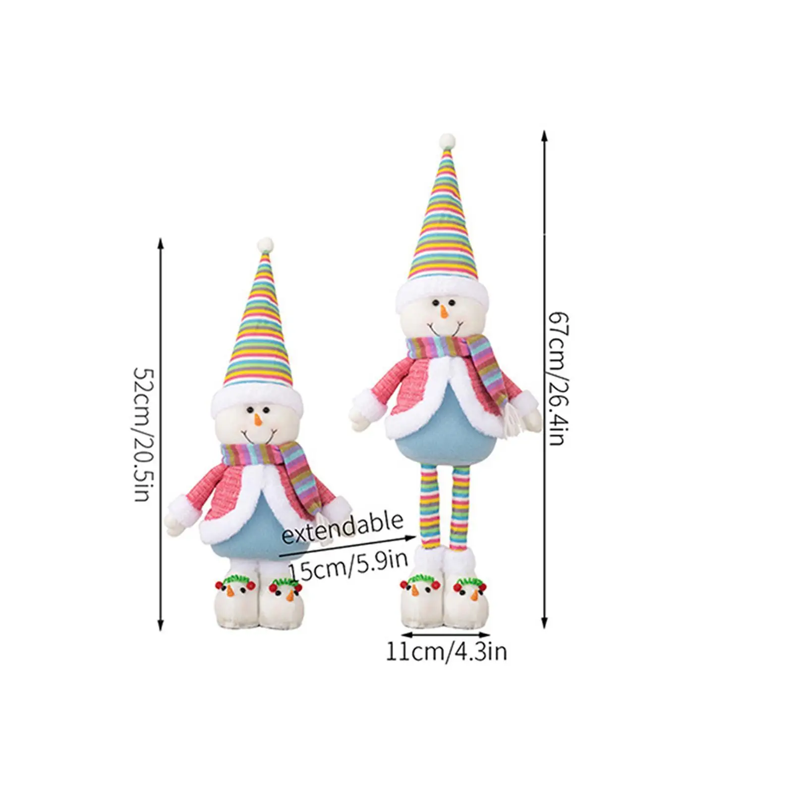 Stretchable Christmas Doll Home Decor Cute Kids Gift Christmas Figure Decoration for Festival Office Bedroom Shopping Mall Table