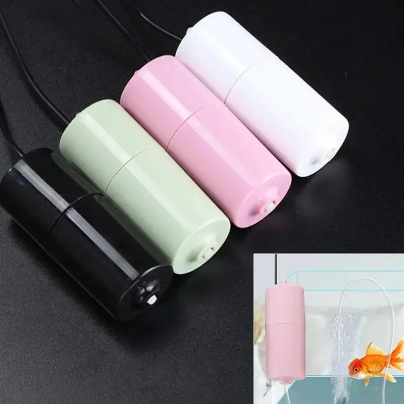 Bomba de aire para acuario con interfaz USB, con piedra de aire con tubo de silicona, oxigenador para pecera, aireador de aire silencioso para acuario - imagen 3