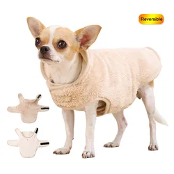 Suéter de lana reversible para perros Chihuahuas y Yorkies – Abrigo invierno