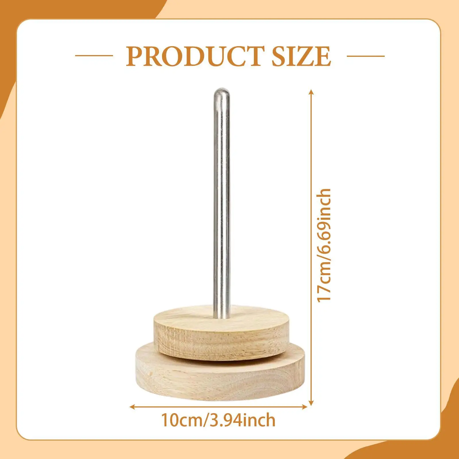 Wooden Yarn Ball Holder Rotating Yarn Ball Dispenser Stand Gift Spindle Sewing Yard Winding Thread Holder for String Balls