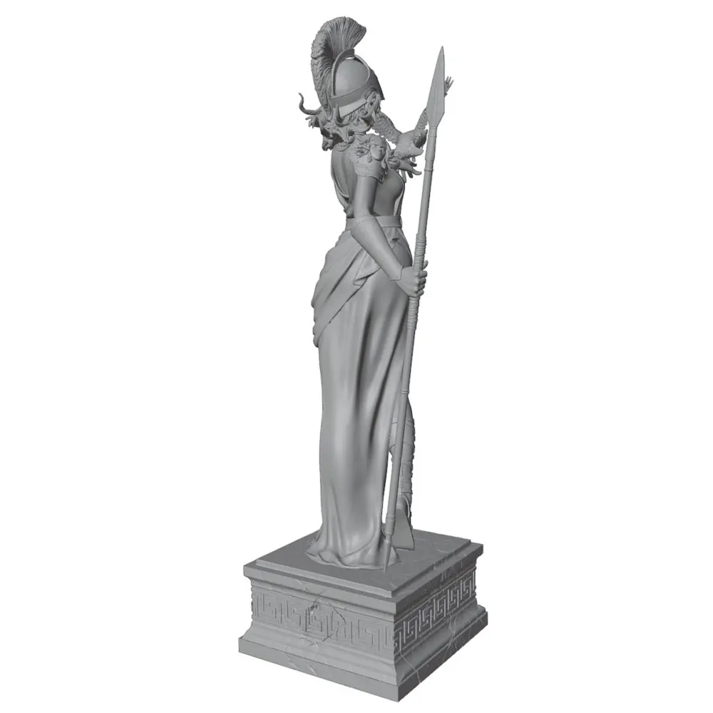 Figura resina decorativa sin pintar diosa con búho para gatos y perros - imagen 5