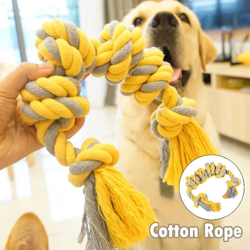 Juguetes para perros, cuerda resistente a mordeduras, juguete para masticar para perros, dientes de algodón suave, molienda, resistente a mordeduras, accesorios interactivos de juguete para perros