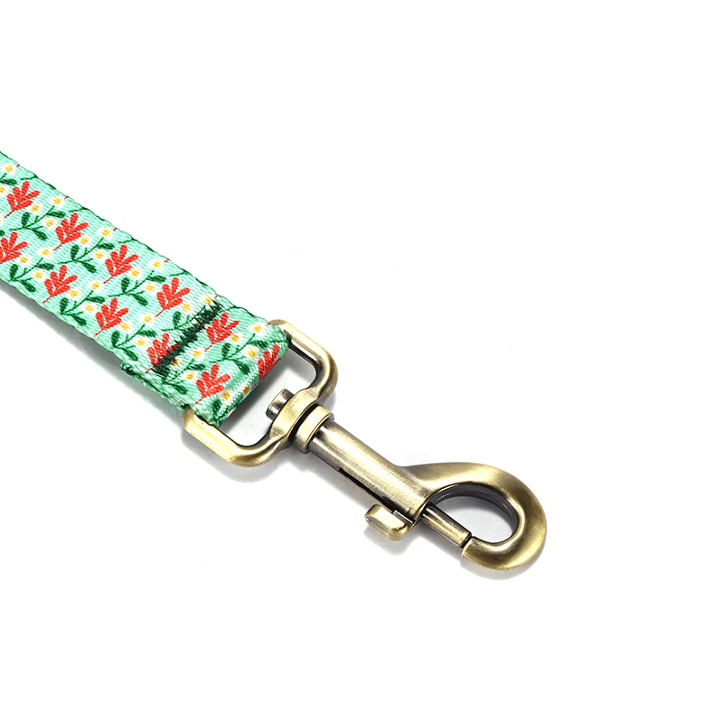 PLATTCO Correa para el cuello para mascotas grabada con diseño propio Correa personalizada para cachorros BLANCO FRANGIPANI PDL343 - imagen 3