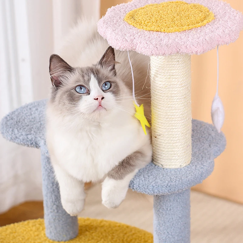 BOOTEELY-Cuadro de escalada para gatos con forma de estrella y Luna, juguetes pequeños de Sisal para rascar gatos, tabla para rascar, molienda de garras, tipo plato giratorio para gatos - imagen 4