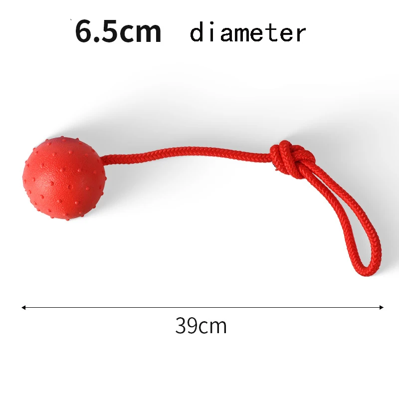 Bola de goma con cuerda, juguete indestructible para morder cachorros - imagen 5