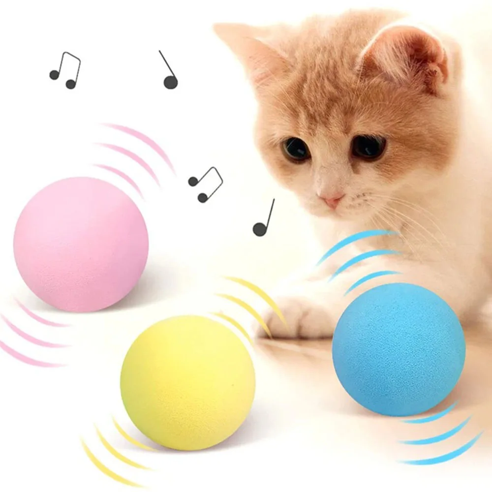 Juguetes para gatos, pelota interactiva inteligente, juguete de entrenamiento para gatos, pelota de juego para gatos, gatitos, suministros de juguetes chirriantes para mascotas, productos - imagen 5