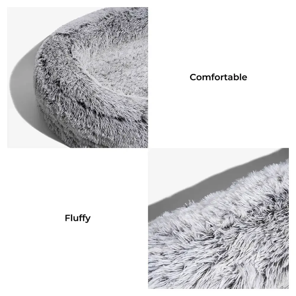 Sofá cama redonda supergrande para perro, alfombrillas de felpa para perrera, alfombrillas cálidas de invierno para gato, alfombrillas para dormir para perros grandes - imagen 4