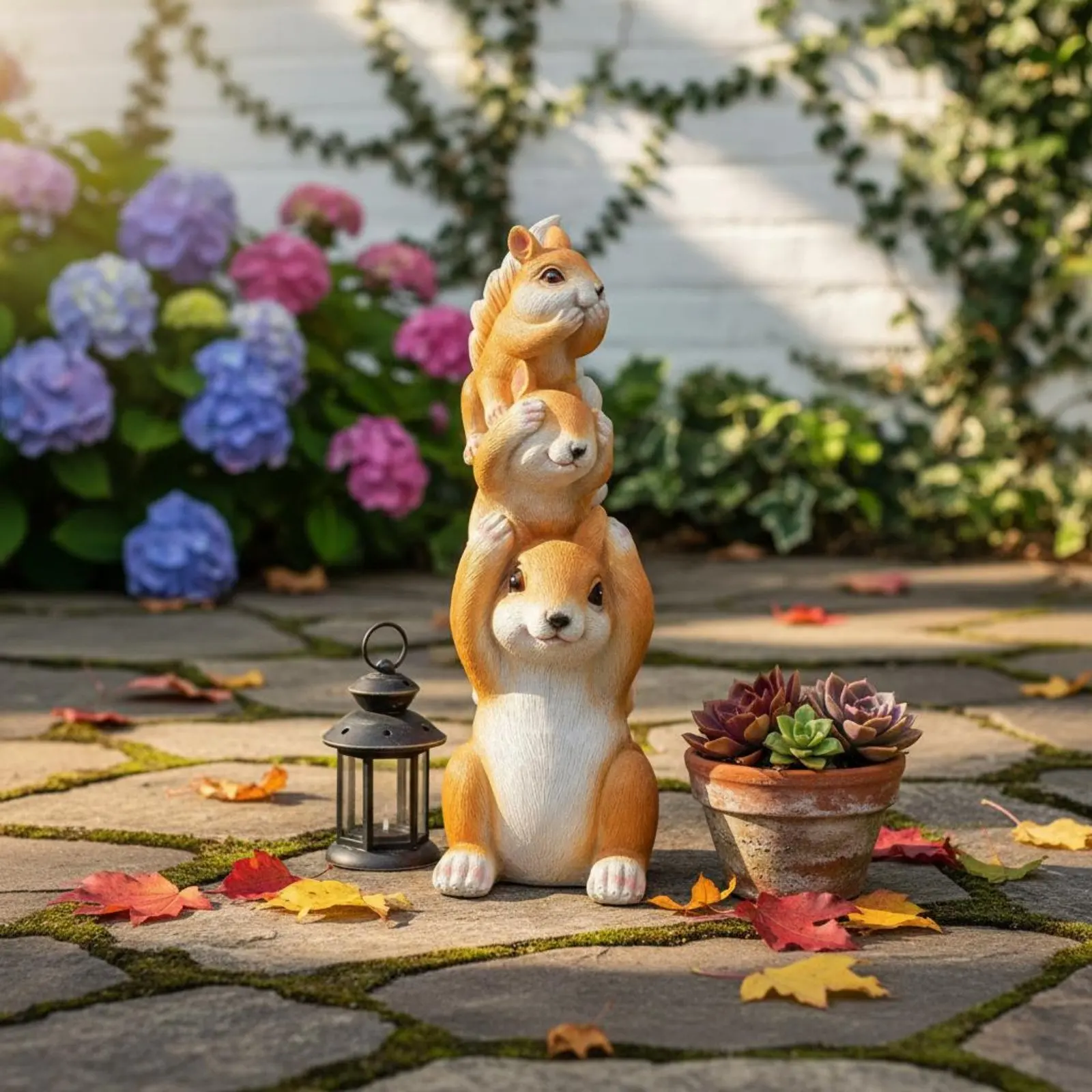 Figuras de ardilla familia para jardín – Resistente al clima - imagen 5