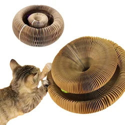 Tablero rascador plegable para gatos con campana y órgano mágico
