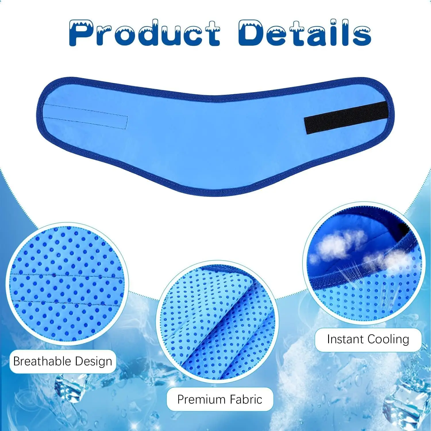 Bufanda de hielo refrescante para perros, toalla de hielo fresca, ropa caliente de liberación rápida para mascotas, chaqueta fresca para perros pequeños, medianos y grandes, accesorios de verano - imagen 2