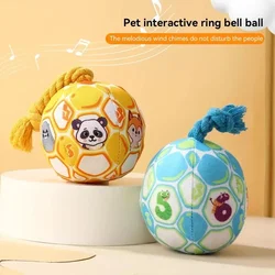 Pelota interactiva con campana para perros y gatos – Asa de cuerda