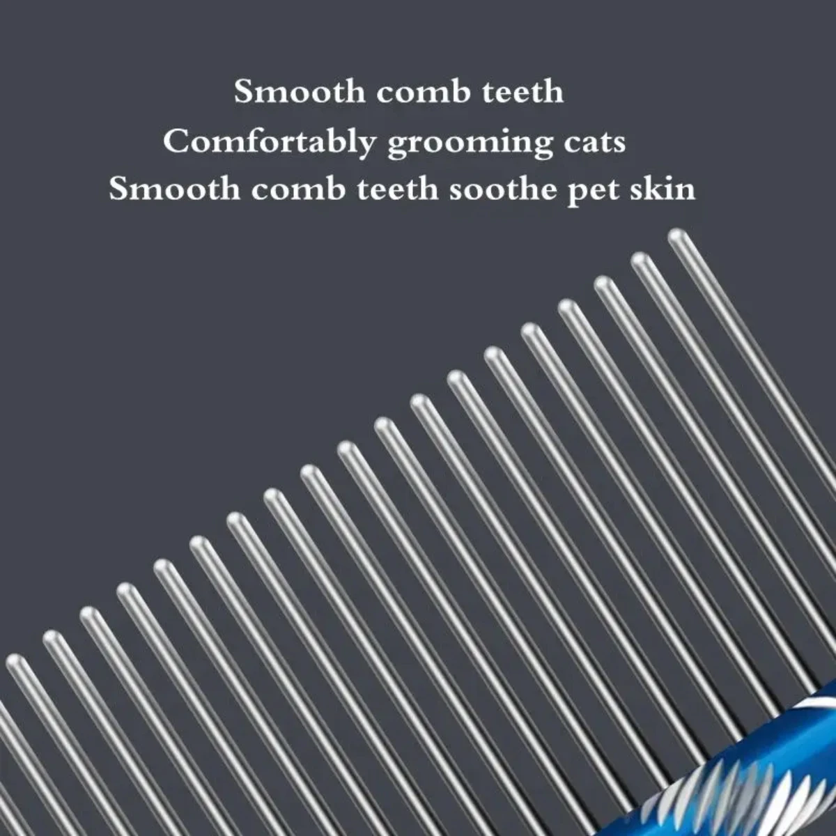 Peine para perros de 19cm/7,48 pulgadas, peine de aseo a rayas multicolor brillante, peine recto de acero inoxidable para herramientas de aseo para perros y gatos - imagen 3