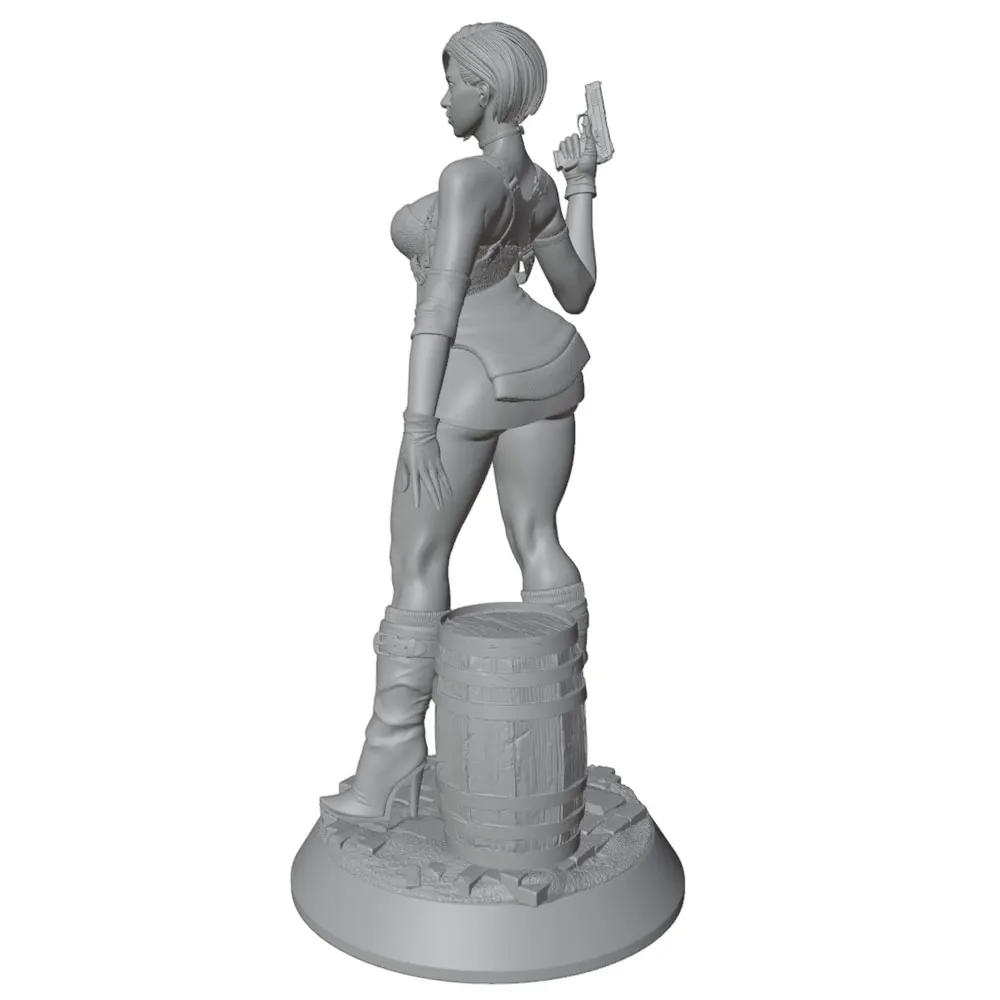 Miniatura de guerrera femenina en resina 1/24 para modelismo - imagen 3