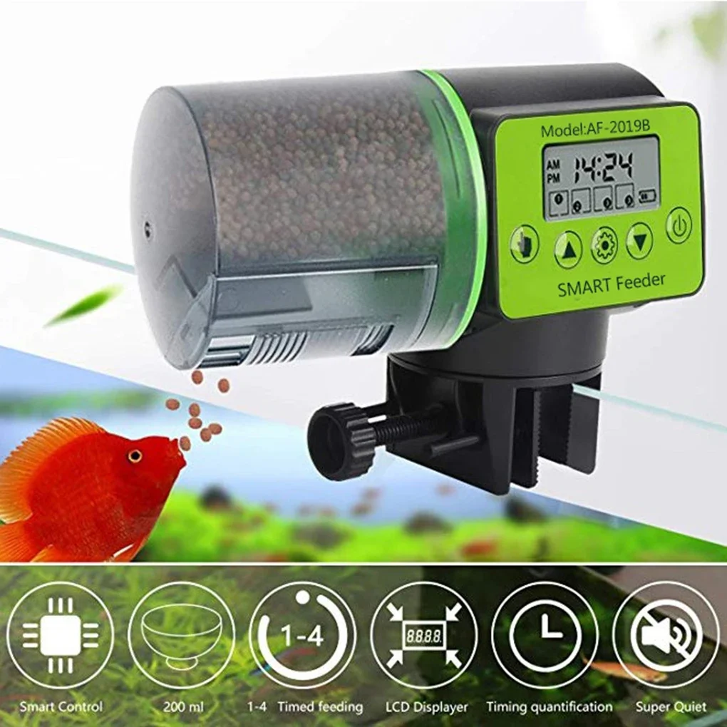 Alimentación de alimentos, alimentador automático fresco para peces, pecera Digital, acuario, temporizador eléctrico de plástico, herramienta dispensadora, alimentador de peces - imagen 3