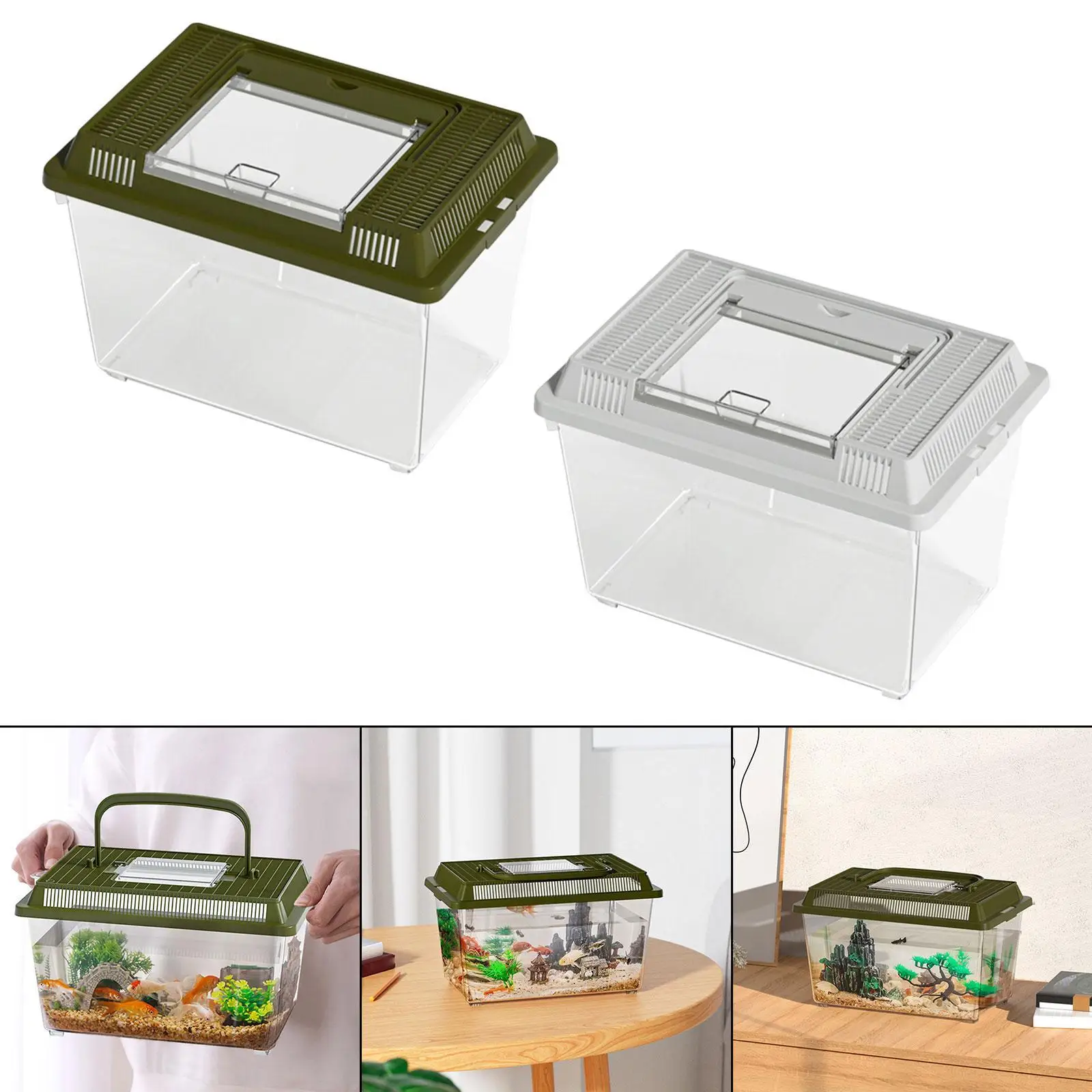 Caja de transporte portátil para tortugas y reptiles pequeños - imagen 4