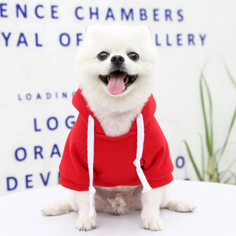 Sudaderas con capucha sólidas para perros, ropa para mascotas para perros pequeños, abrigo para cachorros, chaquetas, sudadera para Chihuahua, disfraz para perros y gatos, trajes de algodón para mascotas