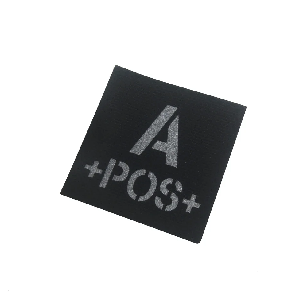 Parche reflectante tipo sangre, insignia para brazalete, retroceso de primeros auxilios, decorativo, apliques de costura, parches tácticos, A, B, O, AB