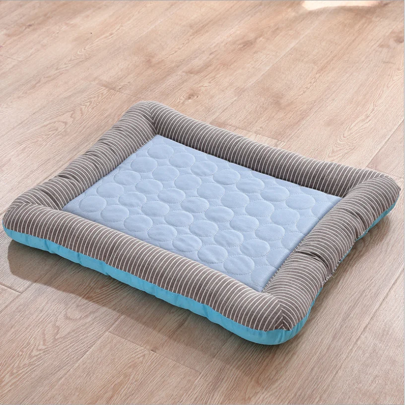 Cama fría de seda fría de verano para mascotas, cama todo en uno para gatos y perros, perrera, pequeña, mediana, multifuncional, para cachorros - imagen 3