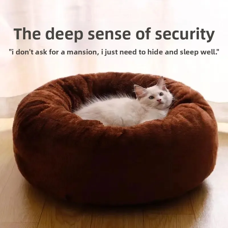 Estera Universal para mascotas para todas las estaciones, casa para gatos, cama cálida de invierno, nidos para perros, nido redondo para interiores, casa para perros que se puede limpiar