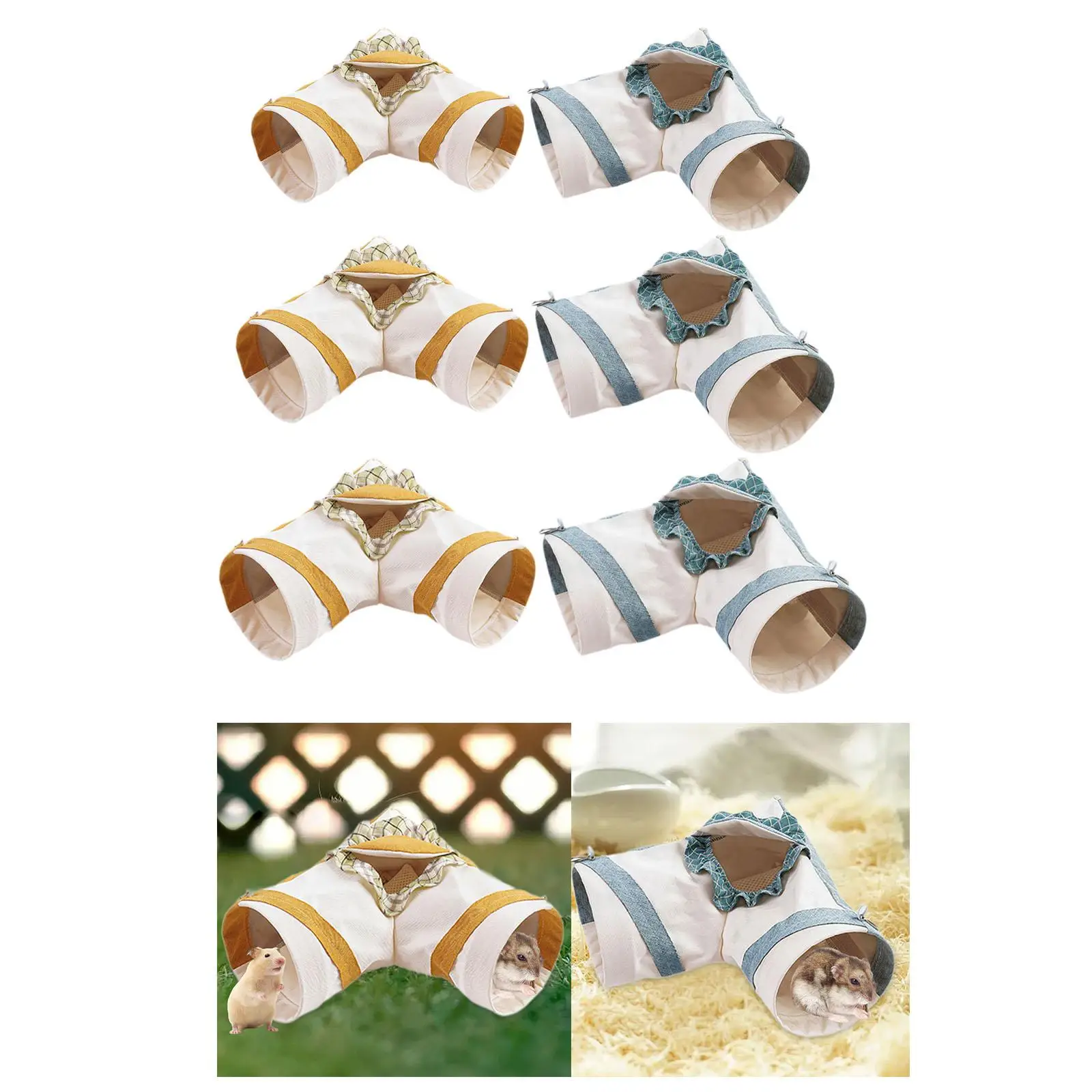 Guinea Pig Tunnel Corner Tunnel Self Entertainment Hamster Hideout Tube Toy for Squirrel Small Animals Rat Chinchilla Ferret - imagen 3