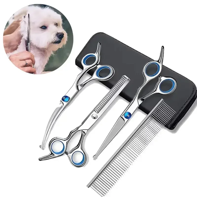 Tijeras para pelo de perros y gatos con acero inoxidable