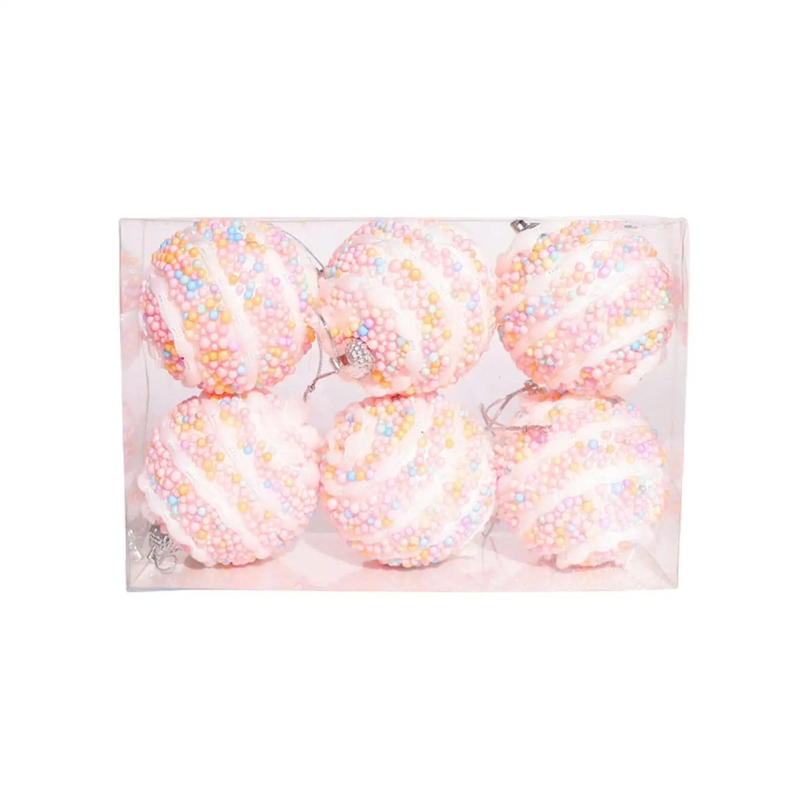 6x Christmas Balls Ornaments Decorative Baubles Christmas Tree Decorations Pendants for Restaurant