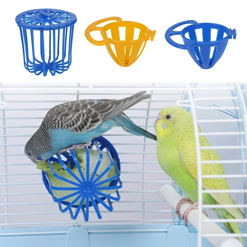 Jaula alimentadora para loros y pájaros, soporte para frutas y verduras, accesorios para jaulas, contenedor de cesta colgante, juguetes, suministros para jaulas de periquitos para mascotas, 1 Uds. - imagen 2