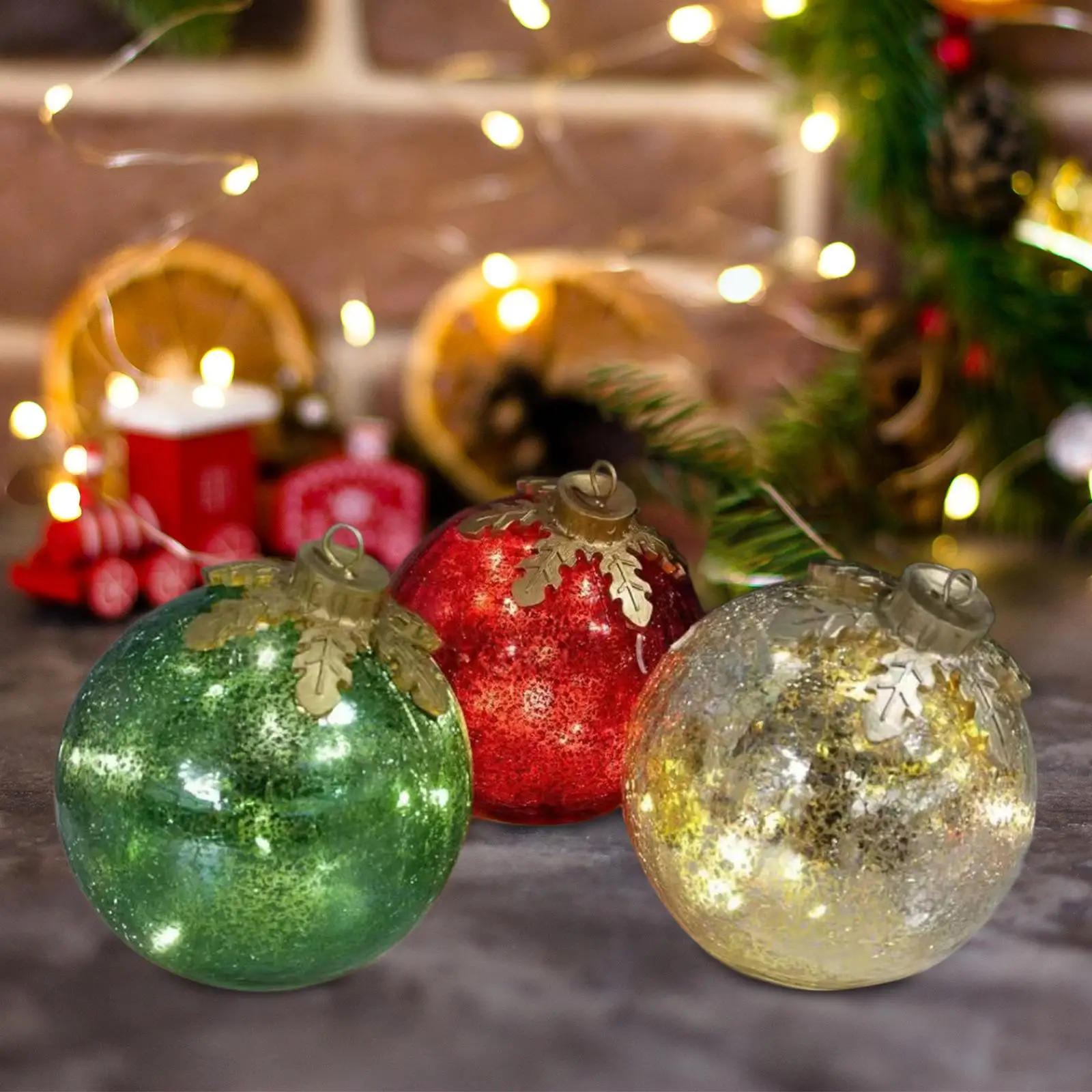 3x Tabletop Christmas Ornaments Christmas Decorations Centerpieces for Farmhouse