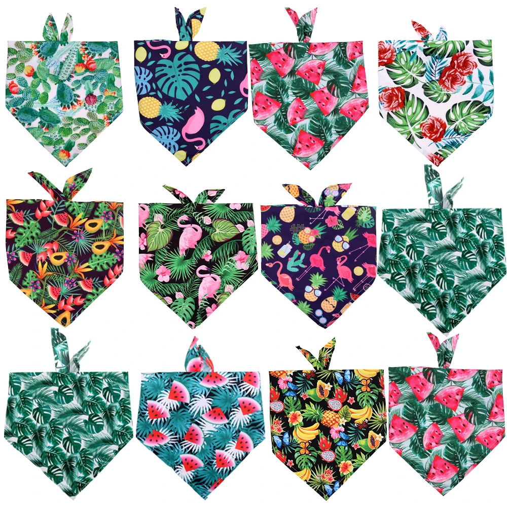50 uds bandana perro estilo fruta verano accesorios bufanda pañuelos perros pequeños granel mascotas suministros - Vista principal diseño completo