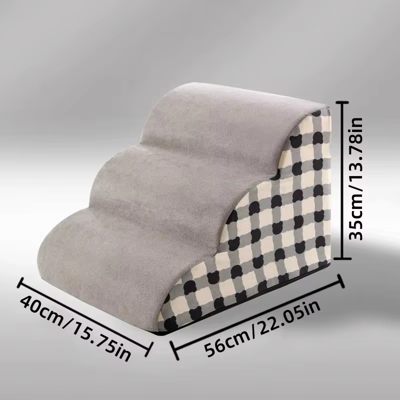 Escalera de espuma 2 peldaños para perros – Antideslizante sofá y cama - imagen 4