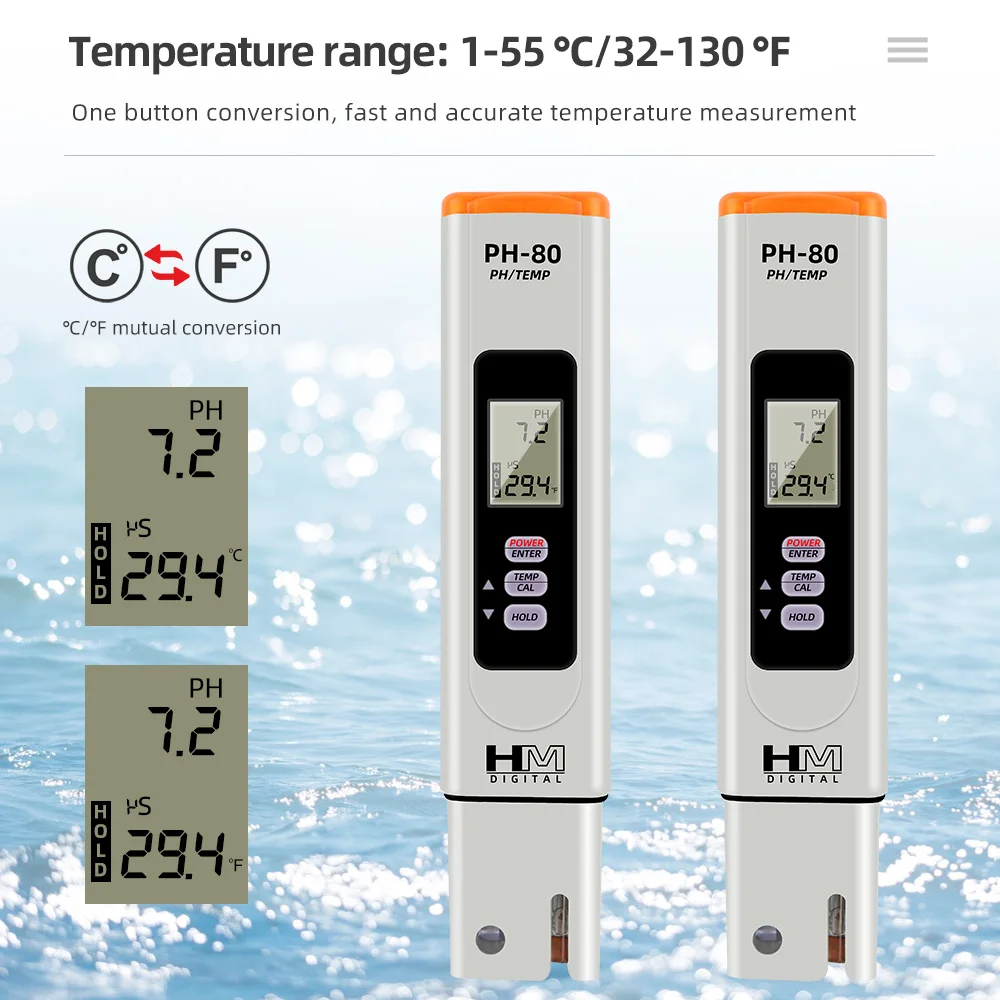 Medidor de pH digital con termómetro para acuario y pecera - imagen 4