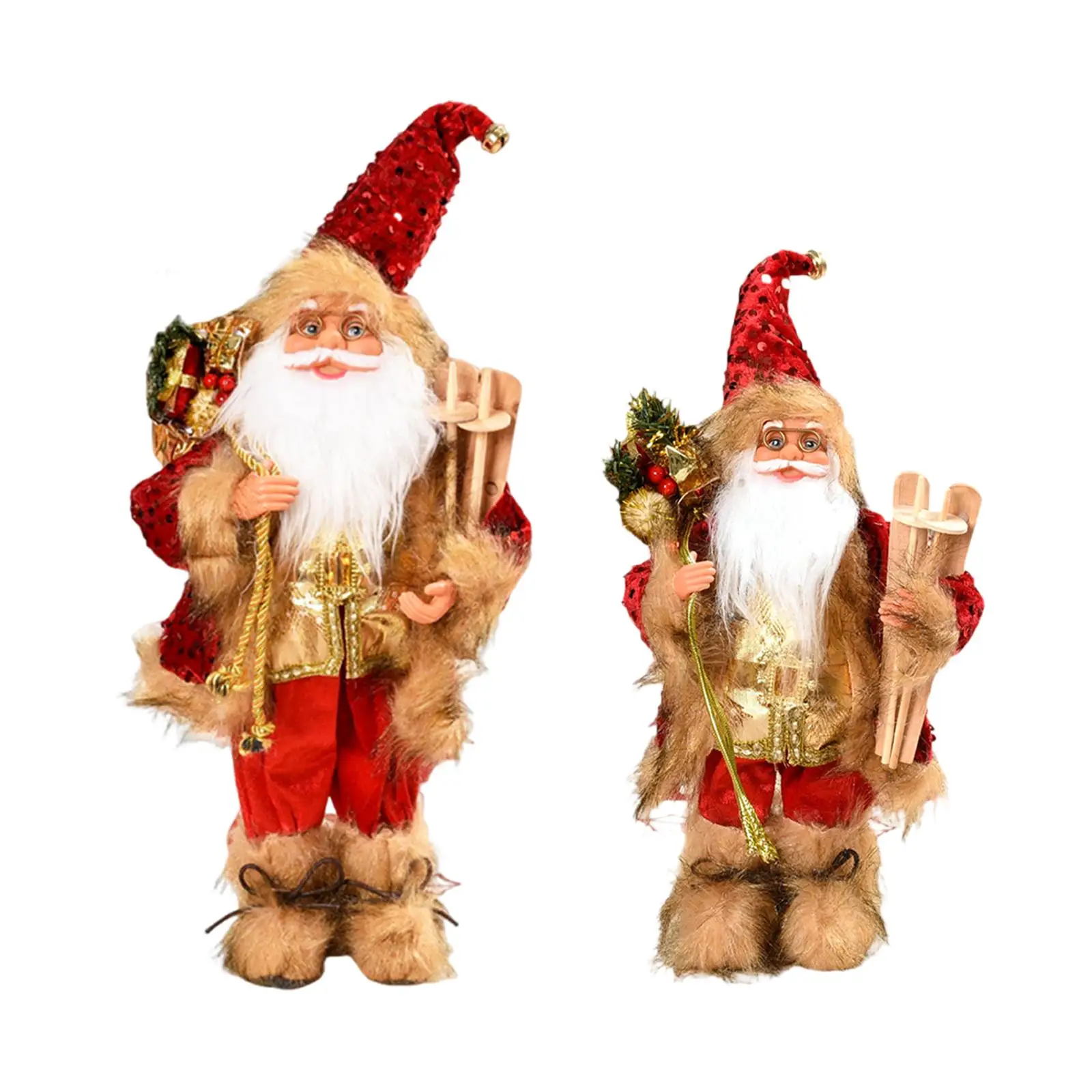 Regalos navideños de muñeco de Papá Noel, centro de mesa decorativo, versátil, coleccionable - imagen 3