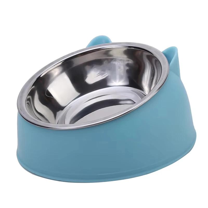 1 cuenco para gatos, cuenco creativo encantador inclinado para gatitos y cachorros, cuencos de alimentación de acero inoxidable, alimentador para beber para gatos, comederos para perros y gatos - imagen 4