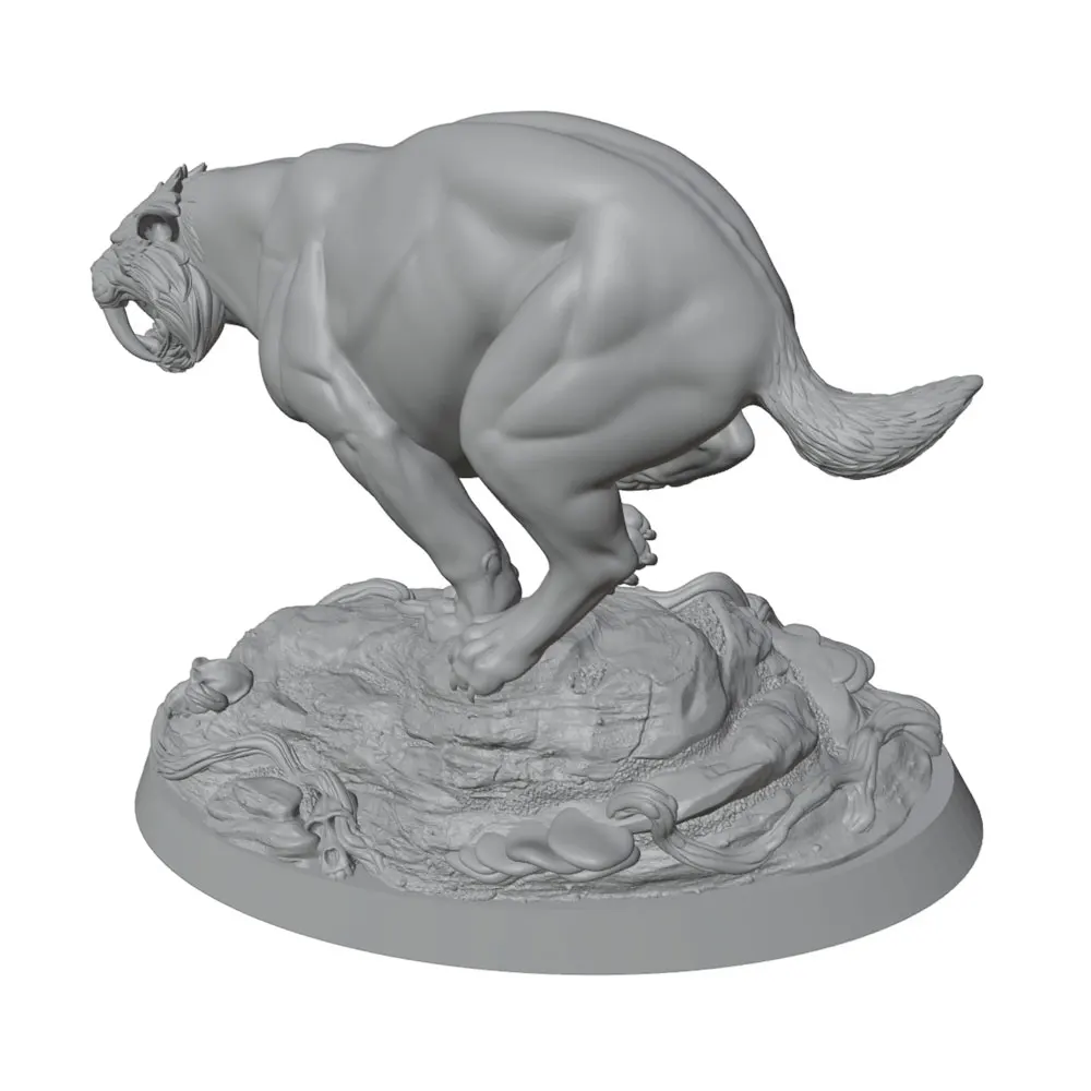 Miniatura tigre resina para colección de gatos – Figura decorativa - imagen 2