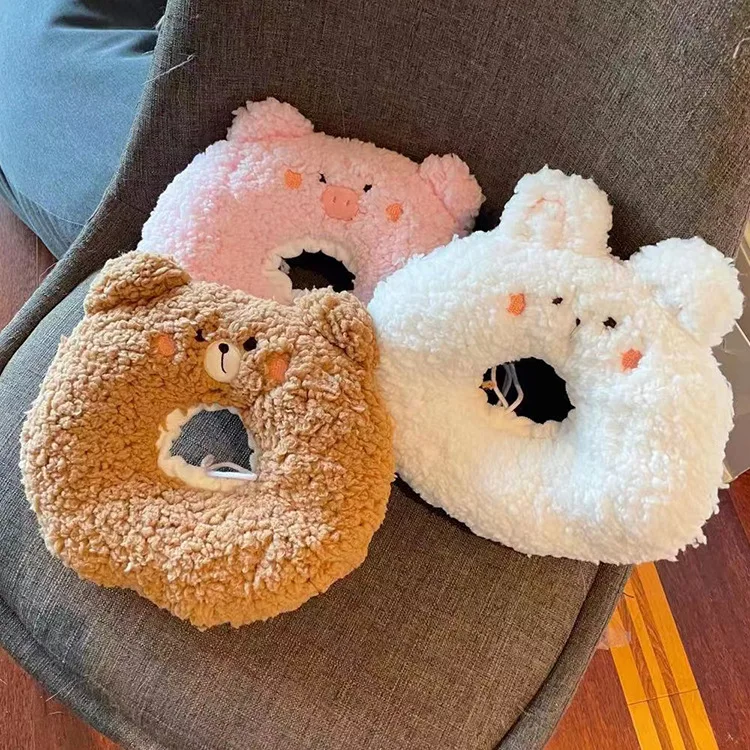 Nuevo Collar de conejo suave de felpa para mascotas Elizabeth Circle, Collar para perro y gato, gorro quirúrgico de círculo suave para proteger las heridas