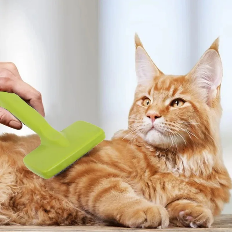 Cepillo removedor de pelo para perros y gatos, peine de acero inoxidable para el cuidado de mascotas, productos para mascotas con apertura de nudo - imagen 4