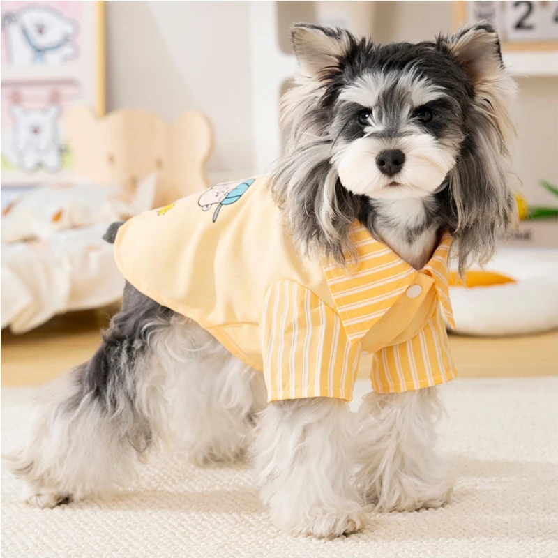 Mono primavera rayas cuello alto para perros pequeños y medianos - imagen 3