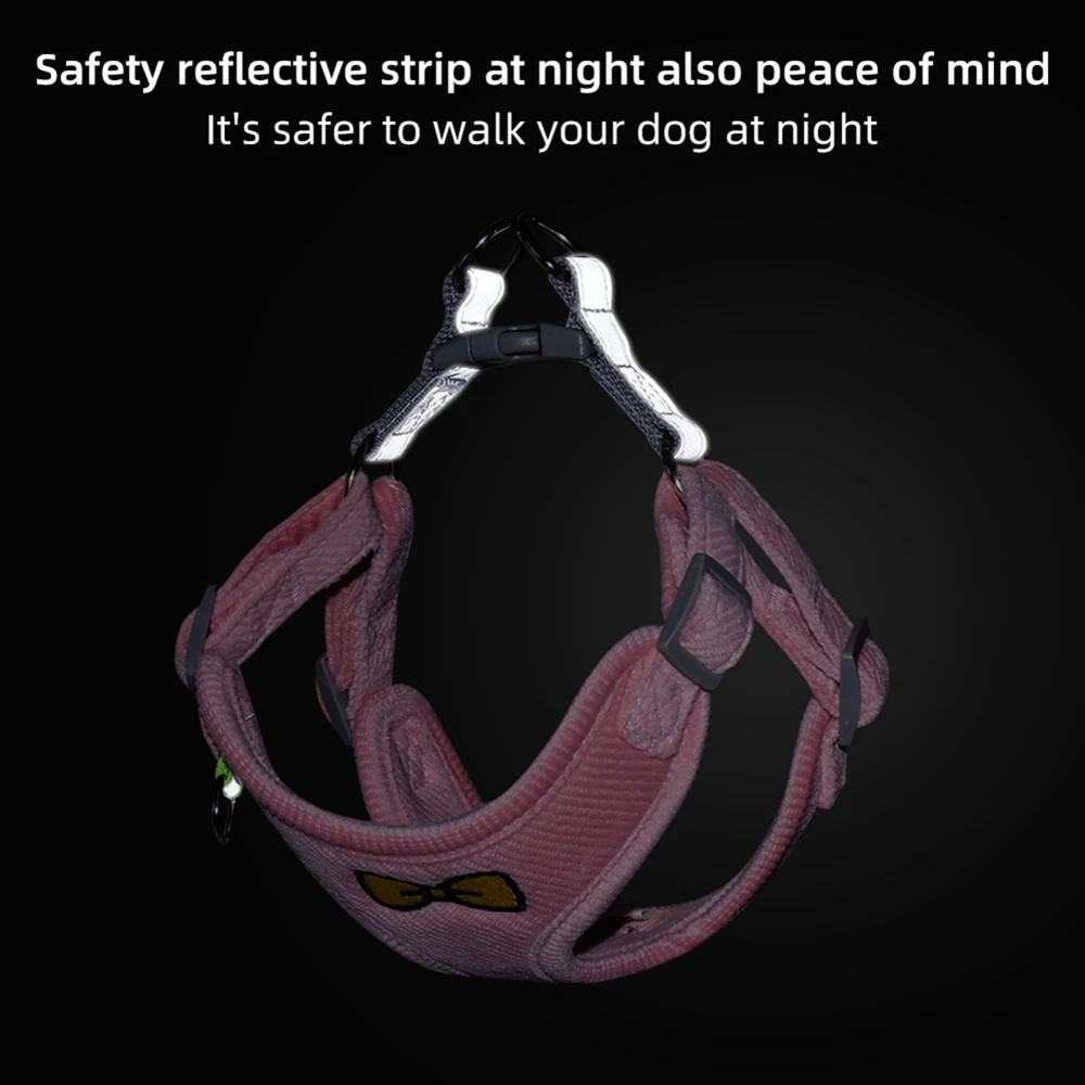 Arnés reflectante para perros y gatos, chaleco para el pecho, correa ajustable y transpirable, conjunto de arnés y correa para mascotas, accesorios para perros - imagen 4