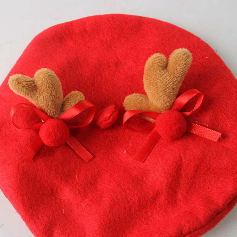 Gorro navideño para perros y gatos, gorros bonitos de alce para gatos, perros pequeños y medianos, sombrero de vestir para fiesta de Navidad, accesorios para gatos - imagen 5