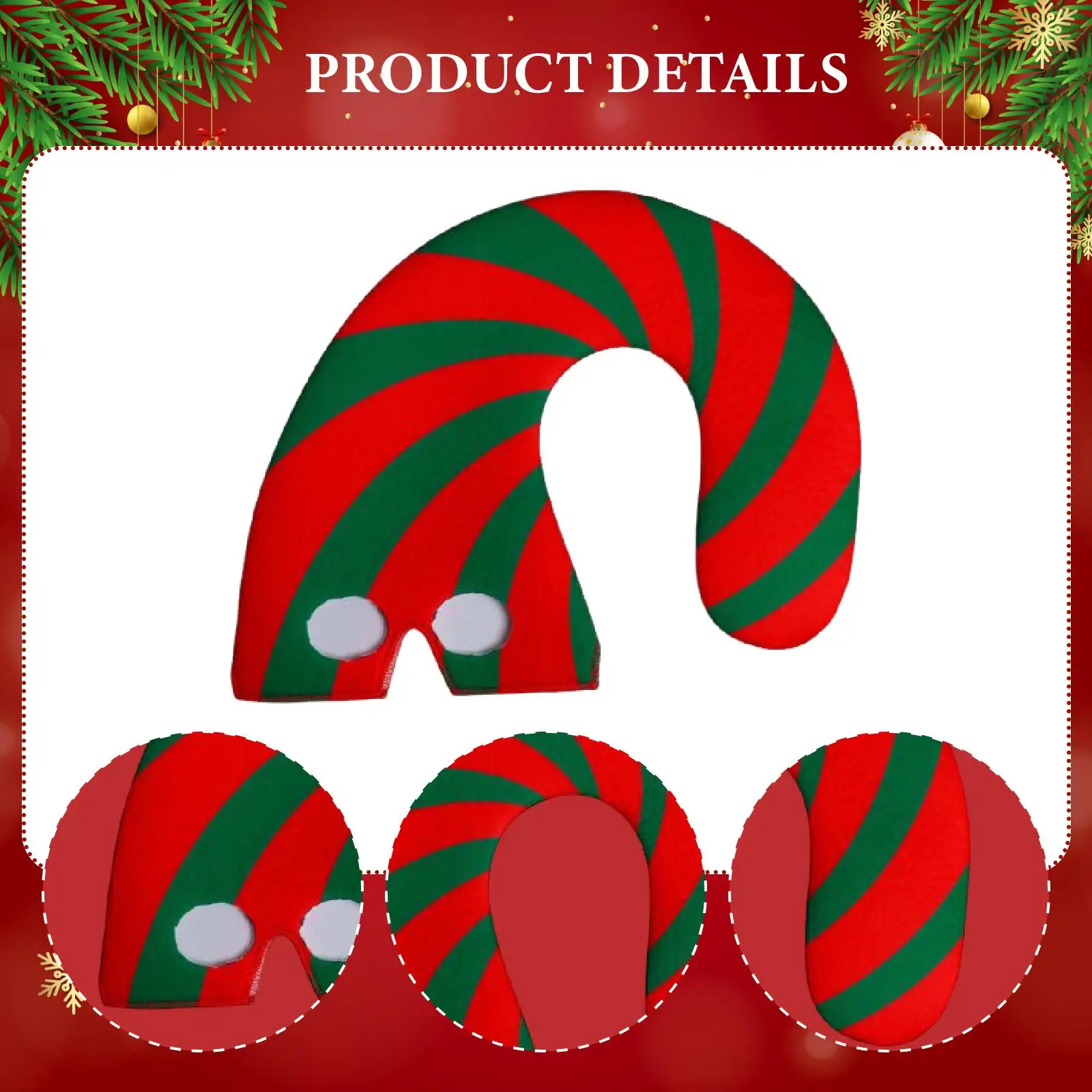 Christmas Candy Cane Hat Gift Comfortable Winter Party Top Hat for New Year Home
